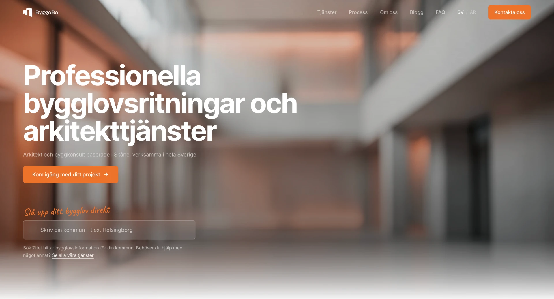 Skærmbillede af hjemmesiden for ByggoBo